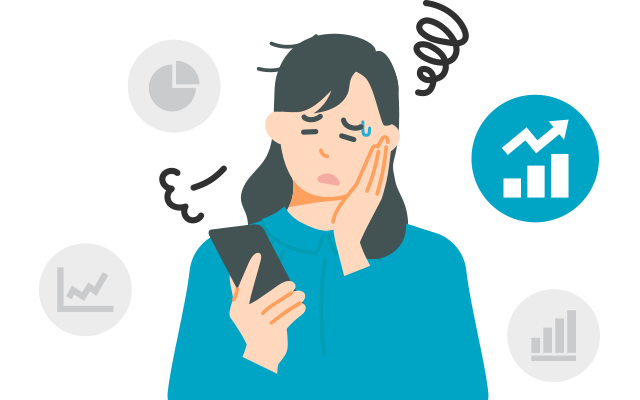 レシートを手に経費にできるか迷っているフリーランスのイラスト